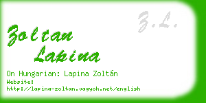 zoltan lapina business card